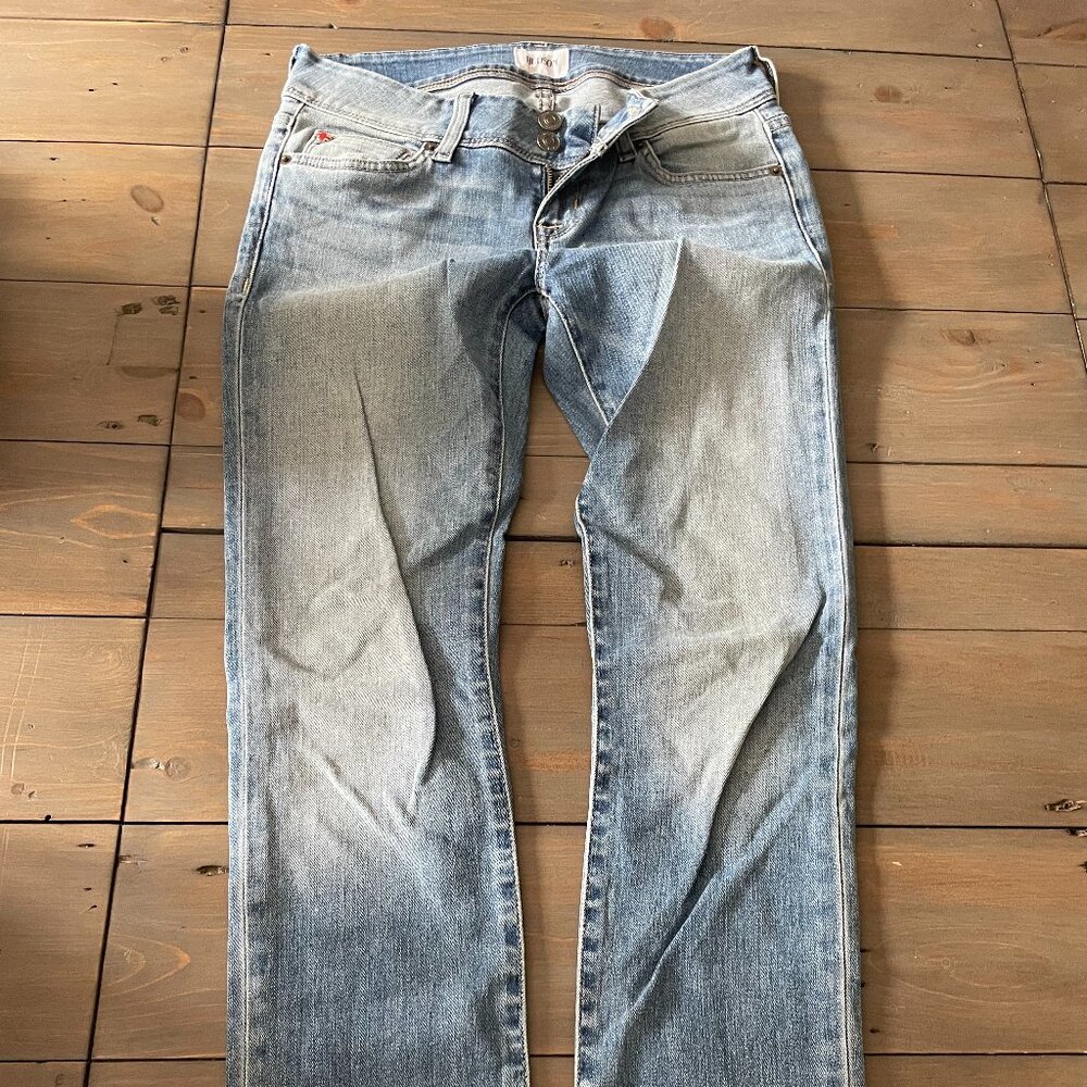 Hudson Jeans Denim washed cuffed jeans